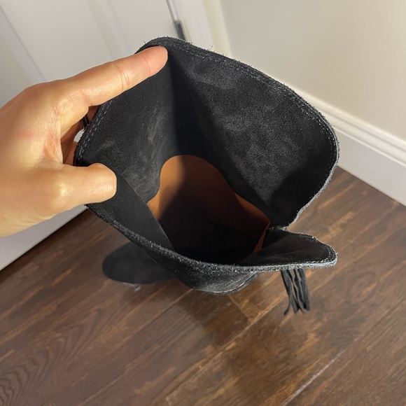 Frye Black Suede OTK (Over the Knee) Boot - Picture 4 of 7